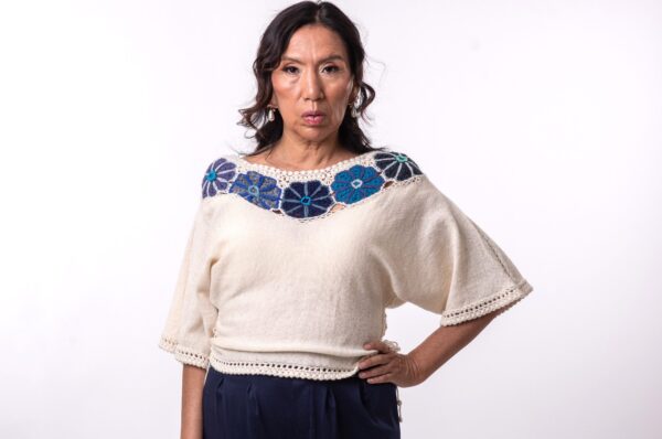 Reversible Petals Alpaca Blouse - Image 6