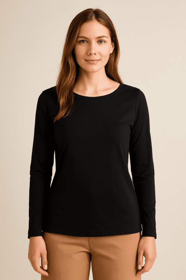 Women’s Long Sleeve Crew Neck Tee - Image 2