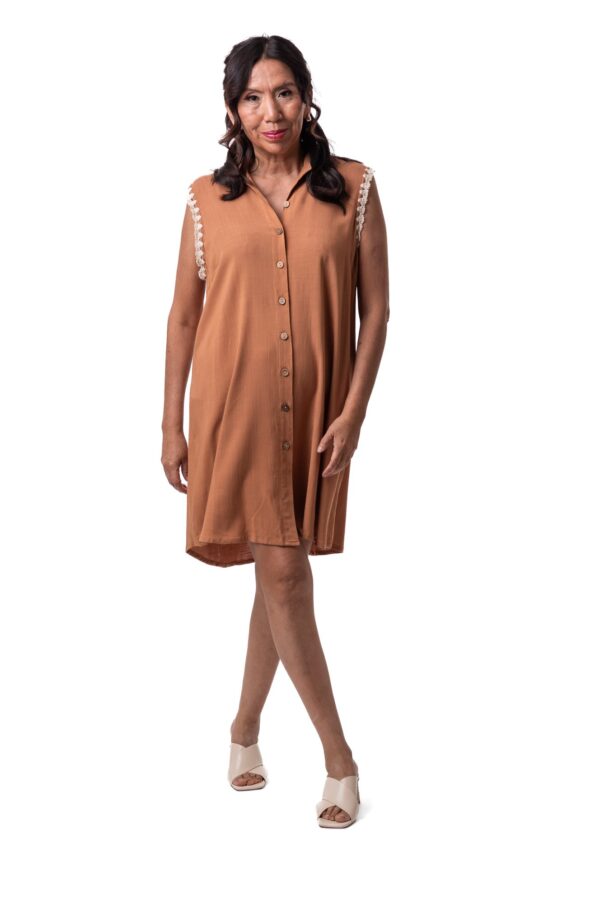Freedom Flow Linen Dress – Versatile 3-in-1 with Baby Alpaca Details - Image 5